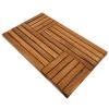 Utoplike Teak Wood Bath Mat, 32 x 20 inch Large Wooden Shower Mat for Bathroom, Non Slip Wood Floor Sturdy Mat for Inside Shower Luxury Spa Home or Outdoor view 1