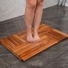 Utoplike Teak Wood Bath Mat, 32 x 20 inch Large Wooden Shower Mat for Bathroom, Non Slip Wood Floor Sturdy Mat for Inside Shower Luxury Spa Home or Outdoor view 2