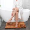 Utoplike Teak Wood Bath Mat, 32 x 20 inch Large Wooden Shower Mat for Bathroom, Non Slip Wood Floor Sturdy Mat for Inside Shower Luxury Spa Home or Outdoor view 3