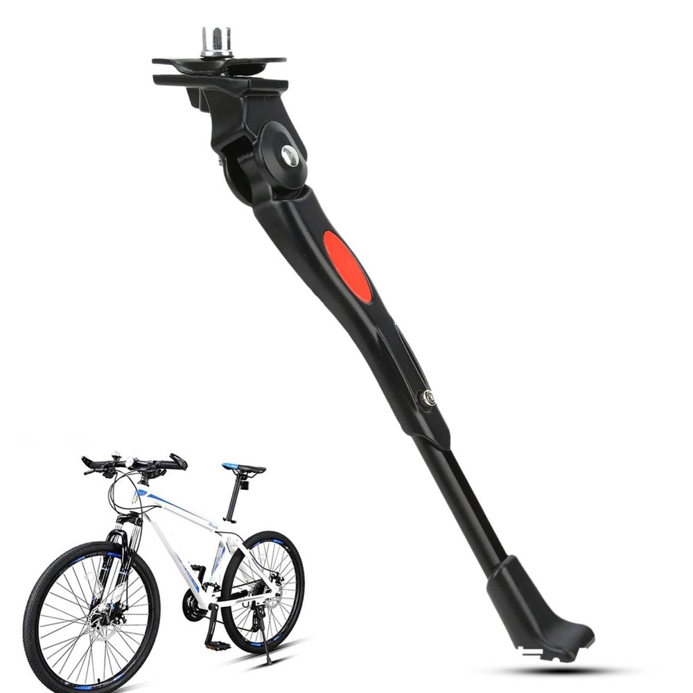 HERCHR Bike Kickstand Adjustable Bicycle Kickstand Aluminum Alloy Bike Kick Stand Bicycle Side Kickstands for 24" 26" 27" Mountain Bike/Road Bike/BMX/MTB Parking Racks
