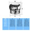 XLHWJCP 304 Stainless Steel Roof Vent Pipes Chimney Caps, Rotating Chimney Cowl, Ventilator, Turbine, Weatherproof, Robust and Durable, for Chimney Fireplace Storehouse, Easy to Install (200mm/7.8in) view 2