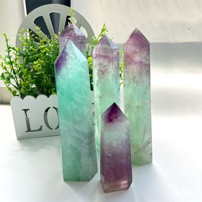 WGPHD Quartz Decoration 1PC Natural Crystal Tower Watermelon Fluorite Point for Energy Can be Used for Home Decor and Gifts (Size : 9-10CM)