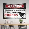 Tapestry for Walls Warning This Property is Protected by A Highly Trained Horses Tapestry Man Cave Bar Tapestry with Words ( Size : 75X92CM ) view 3