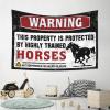 Tapestry for Walls Warning This Property is Protected by A Highly Trained Horses Tapestry Man Cave Bar Tapestry with Words ( Size : 75X92CM ) view 4