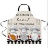 Cute Chef Cook Waterproof Apron With Pockets,Funny Gnomes Baker Black White Checkered Plaid Kitchen Chefs Bib Cooking BBQ Grill Bake Adjustable Aprons for Women/Kids Garden Grooming Painting Gardening view 1