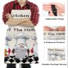 Cute Chef Cook Waterproof Apron With Pockets,Funny Gnomes Baker Black White Checkered Plaid Kitchen Chefs Bib Cooking BBQ Grill Bake Adjustable Aprons for Women/Kids Garden Grooming Painting Gardening view 3