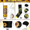 Sieral 3 Pcs Sunflower Gifts for Women 20oz Sunflower Tumbler with Lid and Straw, Makeup Bag and Crew Socks Sun Flower Gifts for Girls Sister Daughter Friend Xmas Birthday view 2