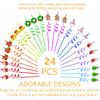 24 Reusable Straws Party Favors Party Decoration Birthday Party Decoration Supplies Classroom Straws Goodie Gifts view 3