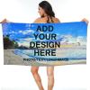 AHOBAGGA Custom Quick Dry Superfine Fiber Beach Towel Add Your Name Text Logo Personalized Beach Towel Football Towel for Outdoor Travel Swim Pool for Beach view 1