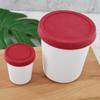 Angoily 4pcs Ice Cream Containers with Silicone Lids Freezer Food Storage Containers Tubs Dessert Container Leakproof Ice Cream Pint Cup For Homemade (3.14X2.63 Inch) view 4