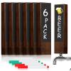 Juexica 6 Pack Oktoberfest Decoration Wood Chalkboard Beer Keg Tap Handle with Chalk Markers Bar Drink Gift for Threading Beer Faucet Restaurant Wedding Party view 1