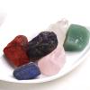 1 Set Natural Crystal Stone Black Cloth Bag Large Grain Unpolished Collection Irregular Stone Gift view 1