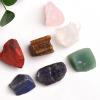 1 Set Natural Crystal Stone Black Cloth Bag Large Grain Unpolished Collection Irregular Stone Gift view 3