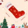 Amidaky Christmas Stockings Personalized Red Faux Fur Christmas Stockings Customized with Names 6 Pack Bulk Gold and Silver Snowflake Embroidered for Family Holiday Xmas Party Decorations view 3
