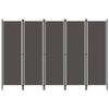 5-Panel Room Divider,Room Divider Screen,Folding Privacy Screen,Decorative Screen Panel,Portable Divider,for Office,Bedroom,Bathroom,Study Rooms,Anthracite 98.4"x70.9" view 1