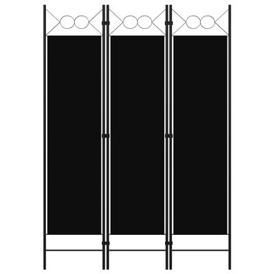 3-Panel Room Divider,Room Divider Screen,Folding Privacy Screen,Decorative Screen Panel,Portable Divider,for Office,Bedroom,Bathroom,Study Rooms,Black 47.2"x70.9"