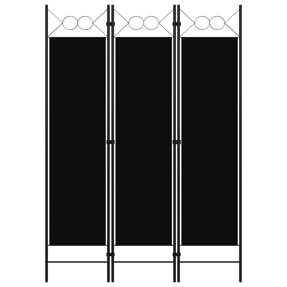 3-Panel Room Divider,Room Divider Screen,Folding Privacy Screen,Decorative Screen Panel,Portable Divider,for Office,Bedroom,Bathroom,Study Rooms,Black 47.2"x70.9"