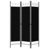 3-Panel Room Divider,Room Divider Screen,Folding Privacy Screen,Decorative Screen Panel,Portable Divider,for Office,Bedroom,Bathroom,Study Rooms,Black 47.2"x70.9" view 2