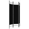 3-Panel Room Divider,Room Divider Screen,Folding Privacy Screen,Decorative Screen Panel,Portable Divider,for Office,Bedroom,Bathroom,Study Rooms,Black 47.2"x70.9" view 3