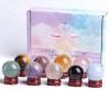 1Set 9pc BallNatural Dream Amethyst Rose Quartz Ball Polished Globe Massaging Stone Home Decor view 2