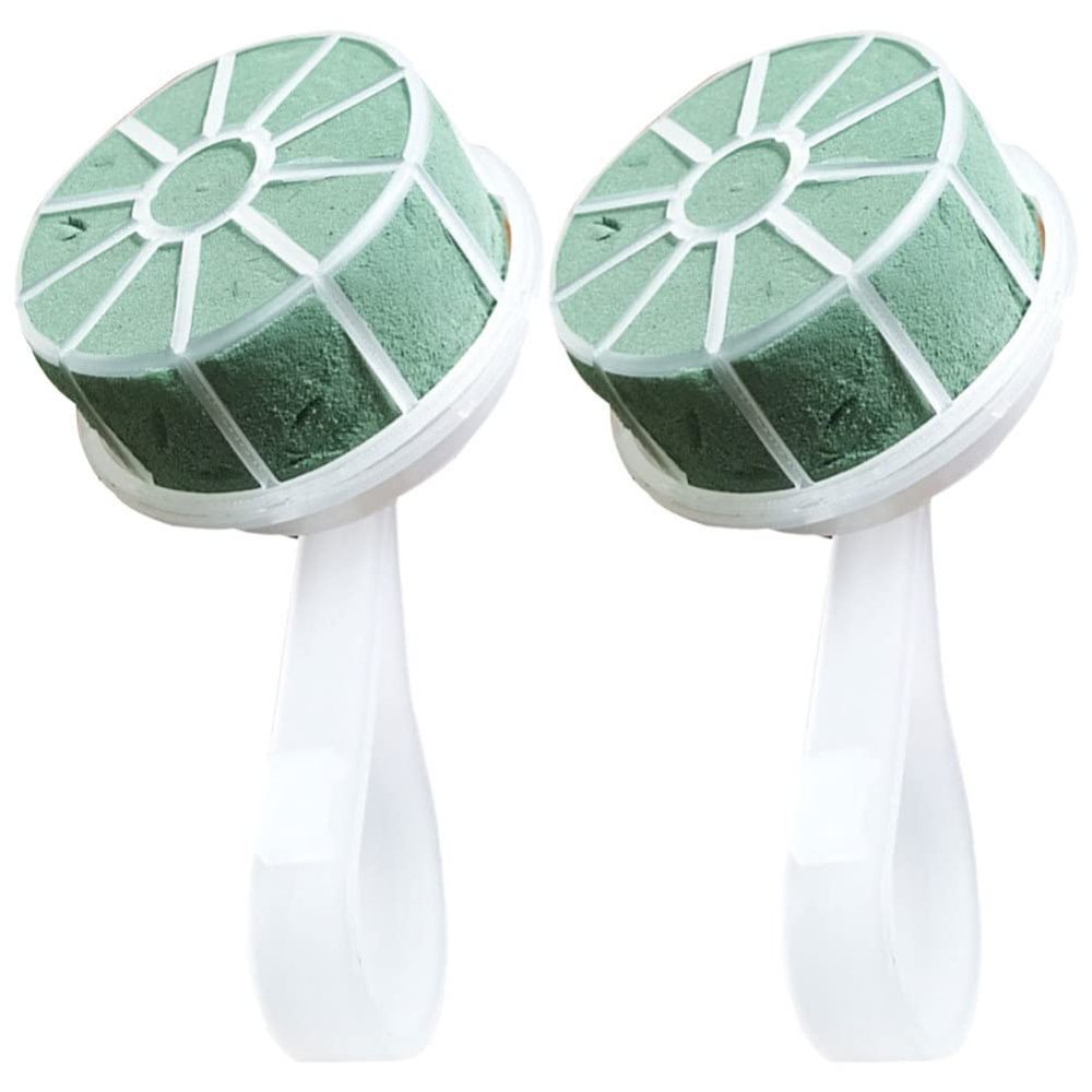 HANABASS 2pcs Bridal Bouquet Handle Foam and Mud Flower Holders for Flower Arrangements Wedding Bride Decoration Lightweight and Compact Design