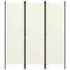 3-Panel Room Divider,Room Divider Screen,Folding Privacy Screen,Decorative Screen Panel,Portable Divider,for Office,Bedroom,Bathroom,Study Rooms,Cream White 59.1"x70.9" view 1