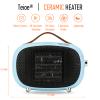 Space Heater, Teioe Mini Electric Space Heater 800W/400W, Small PTC Ceramic Heater with Tip-Over and Overheat Protection, 3 Operating Modes, Space Heaters for Indoor, Office, Bedroom(Sky Blue) view 2