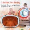 Space Heater, Teioe Mini Electric Space Heater 800W/400W, Small PTC Ceramic Heater with Tip-Over and Overheat Protection, 3 Operating Modes, Space Heaters for Indoor, Office, Bedroom(Sky Blue) view 3