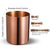 Lidwot Rose Gold 304 Stainless Steel Pen Holder & Pencil Cup, Metal Desk Caddy & Desktop Stationery Organizer, Mirror Finish & Vacuum Plating view 2