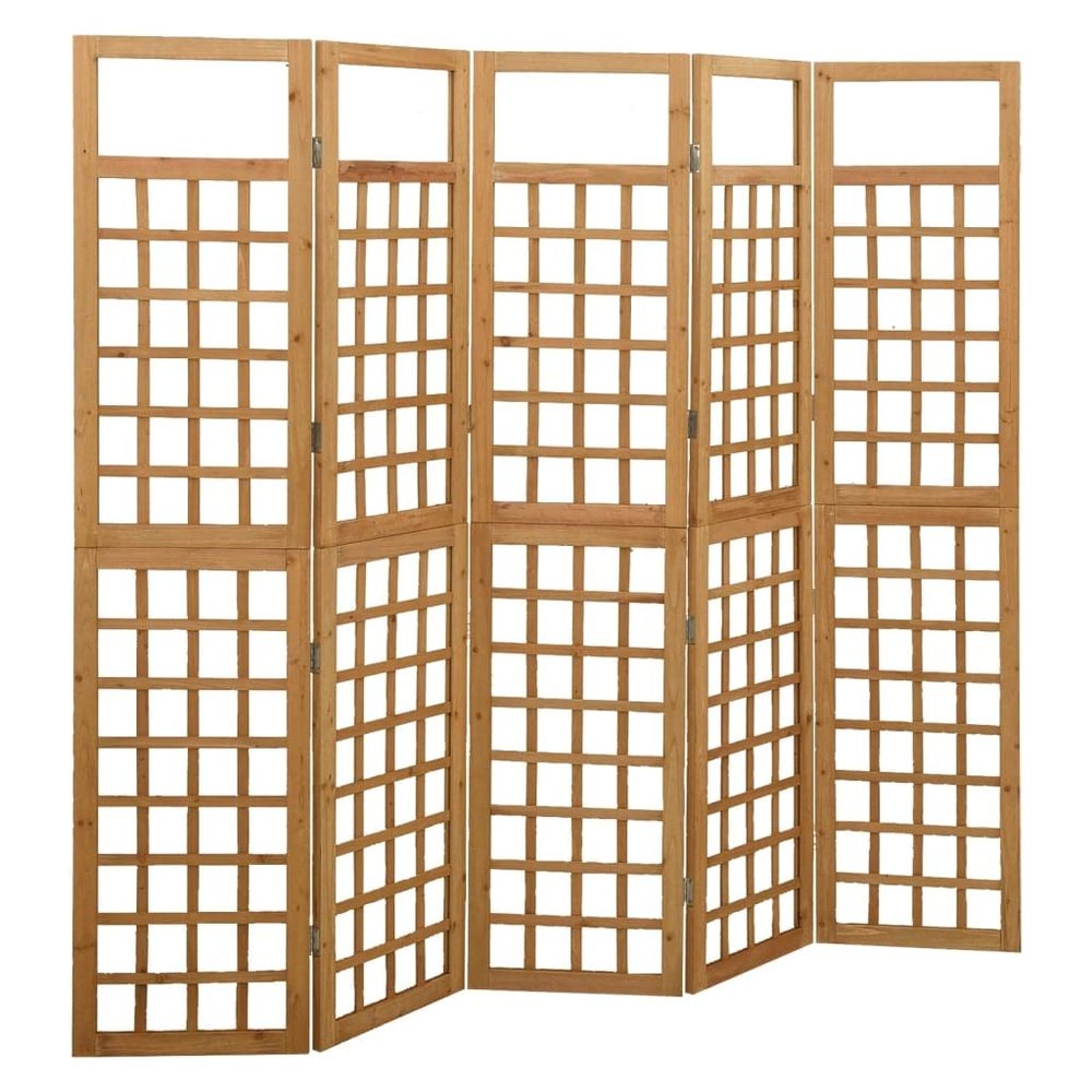 5-Panel Room Divider/Trellis,Room Divider Screen,Folding Privacy Screen,Decorative Screen Panel,Portable Divider,for Office,Bedroom,Bathroom,Solid Fir Wood 79.3"x70.9"