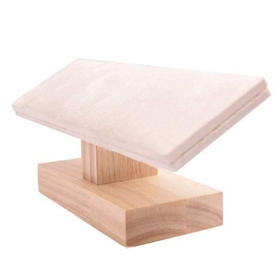 YQBUER Flashing Necklace Bracelet Holder Bracelet Storage Rack Solid Wood Window Display Props Rubber Band Display Rack (Color : White Wood Flannel)