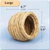 Bird Cage Straw Bird's Nest, Parakeet Perch Hideaway Shelter Hut, Keep Warm in Winter Bird Cage, Brown Hanging Bell Toys Portable view 2