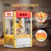 Bonnlo Movie Theater Style Popcorn Machine with 8 Ounce Kettle Makes Up to 32 Cups, Countertop Popcorn Maker with Stainless Steel Popcorn Scoop, Oil Spoon & 3 Popcorn Cups for Commercial Home, Red view 2