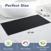 AMOAMI Bath-Mat, Ultra Thin Bath Runner Rug Mat, Rubber Backed Bath Mats for Bathroom Non Slip, Absorbent Bath Rug for Bathroom Floor, Shower, Sink 2'x 4'(24" x 47") Black view 2