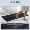 AMOAMI Bath-Mat, Ultra Thin Bath Runner Rug Mat, Rubber Backed Bath Mats for Bathroom Non Slip, Absorbent Bath Rug for Bathroom Floor, Shower, Sink 2'x 4'(24" x 47") Black view 3