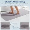 AMOAMI Bath-Mat,Ultra Thin Bath-Rugs Runner,Rubber Backed Bath Mats for Bathroom Non Slip,Absorbent Bath Rug for Bathroom Floor, Shower, Sink 2'x 4'(24" x 47") Grey view 3