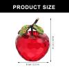 DECHOUS Red Crystals Fuji Apples Red Apples Figurine Paperweight Christmas Glass Apples Glass Fruit Christmas Ornament Teacher Desk Decor for Holiday Birthday Home Decoration 6cm view 2