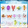 15Pcs Ocean Themed Party Decorations, TACYKIBD Under The Sea Ornaments, Starfish Octopus Seahorse Lobster Cute Marine Balloons, Huge Marine Sea Balloon for Baby Shark Birthday Decorations view 2