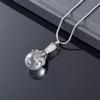 SHEIL Inlay Opal Flower of Life Cremation Jewelry for Ashes of Loved Ones Stainless Steel Keepsake Memorial Urn Necklace Women Men view 2