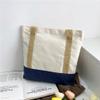 Windefun Zip Cloth Bags Canvas tote bags New Large Capacity Shoulder Canvas Bags Reusable canvas grocery bags Fashion canvas tote bag (creamy white) view 2