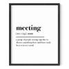 HAUS AND HUES Home Office Wall Decor  Funny Meeting Quote Poster, Work Cubicle Wall Art, Office Decorations for Work and Home (16x20, Black Frame) view 1