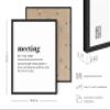 HAUS AND HUES Home Office Wall Decor  Funny Meeting Quote Poster, Work Cubicle Wall Art, Office Decorations for Work and Home (16x20, Black Frame) view 3