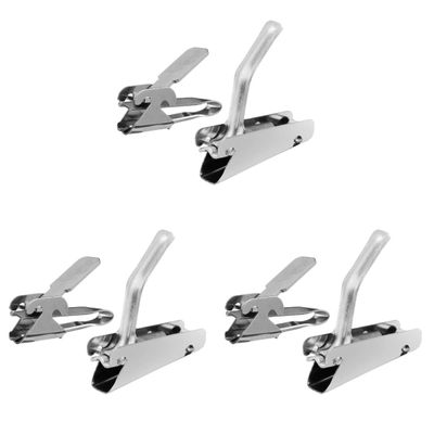 Hemoton 6pcs Stainless Steel Nut Cracker Tool for Pine Nuts and Efficient Shelling Plier for Pistachios Watermelon and Sunflower
