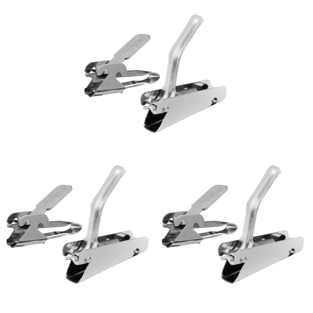 Hemoton 6pcs Stainless Steel Nut Cracker Tool for Pine Nuts and Efficient Shelling Plier for Pistachios Watermelon and Sunflower