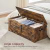 VASAGLE Storage Chest, Storage Bench with 2 Safety Hinges, Farmhouse Style, 15.7 x 39.4 x 18.1 Inches, for Entryway, Bedroom, Living Room, Rustic Brown ULSB061T01 view 4