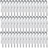 100 Pieces Forks and Spoons Silverware Set Stainless Steel Flatware Cutlery Set Dinner Forks and Spoons Mirror Polished Dishwasher Safe Utensil for Kitchen Restaurant or Home view 1