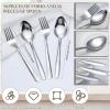 100 Pieces Forks and Spoons Silverware Set Stainless Steel Flatware Cutlery Set Dinner Forks and Spoons Mirror Polished Dishwasher Safe Utensil for Kitchen Restaurant or Home view 2