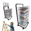 Drying RackToddlers Rolling Art Cart & Metal Steel Painting Drying Shelf, with Universal Wheels are Ideal for Classroom Art Studios and Home Use. Drying & Print Racks (Size : 3 Sizes) (Size : 20-Lay view 1
