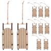 10Pcs Christmas Sled Ornaments,Mini Sleighs Wooden Blank Paintable DIY Crafts for for Xmas Tree Holiday Decor view 1
