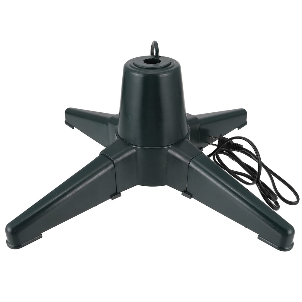 Homoyoyo 1pc Brackets Us Green Adjustable for Stand V Suitable Artificial Tree Decor Stand: Rotatable Bracket Frost Trees Pine Indoor Base Plug Electric Rotating Christmas